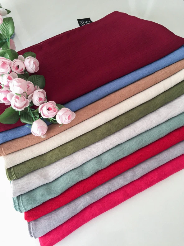 Qub Scarfs Cazz İnce Şal - Koyu Haki - 3