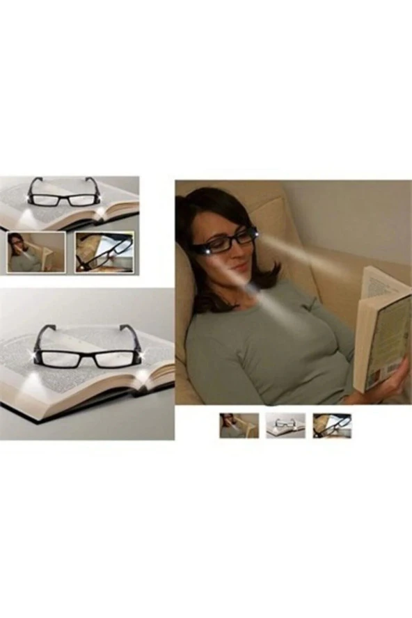 Kitap Okuma Gözlüğü Led Işıklı Kitap Okuma Gözlüğü Camsız Okuma Gözlüğü - 4