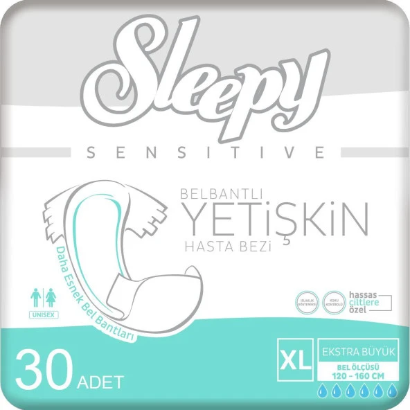 Sleepy Yetişkin Ekstra Büyük Boy (XL) Hasta Bezi 30'lu