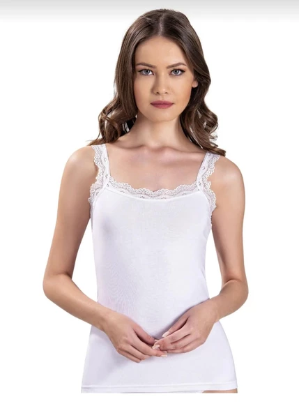 JİBER 505 BAYAN ASKILI GÜPÜRLÜ LİKRALI ATLET 12 ADET - Resim 3