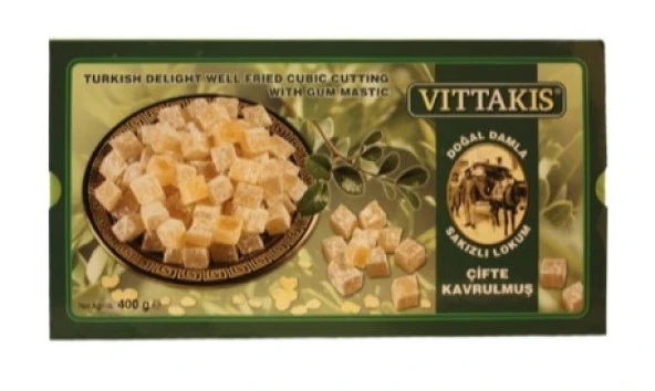 Vittakis Damla Sakızlı Çifte Kavrulmuş Lokum 400 gr