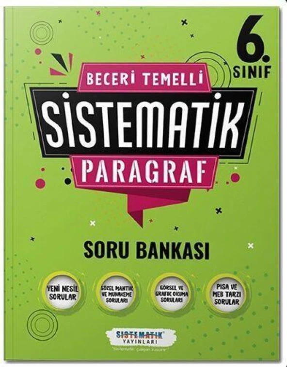 6. Sınıf Paragraf Sistematik Soru Bankası Sistematik Yayınları ürün görseli