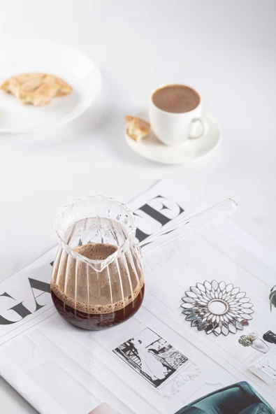 Isıya Dayanıklı Ocakta Kullanmaya Uygun Lüks Borosilikat Cam Cezve 400 Ml - 3