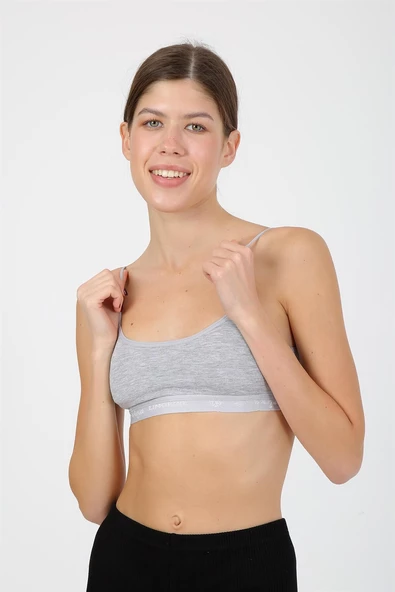 Moda Çizgi İp Askılı Pedli Büstiyer 2151 - 3