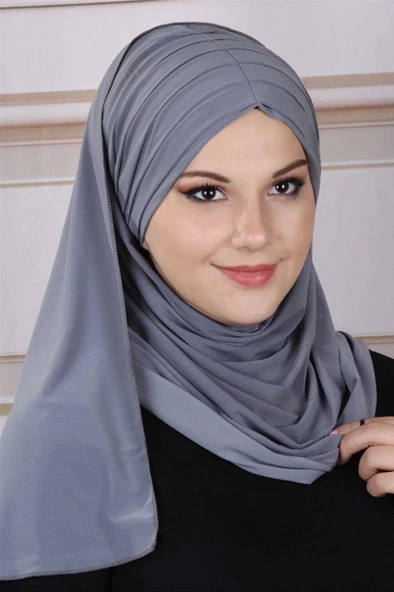 Pileli Şal  Gri