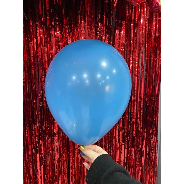 12" İç Mekan Dekorasyon Balonu Okyanus Mavi - 100 Adet