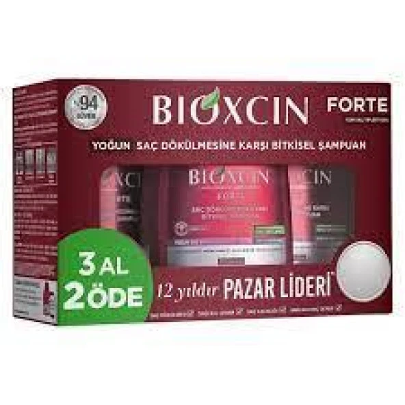 Bioxcin Forte Yoğun Saç Dökülmesine Karşı 2x300 ml Bitkisel Şampuan