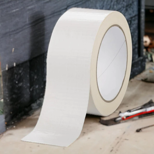 Tamir Onarım Tadilat Bandı 48 mm x 10 Metre Çok Amaçlı Beyaz Takviye Bant Güçlü Yapıştırıcı - Resim 6