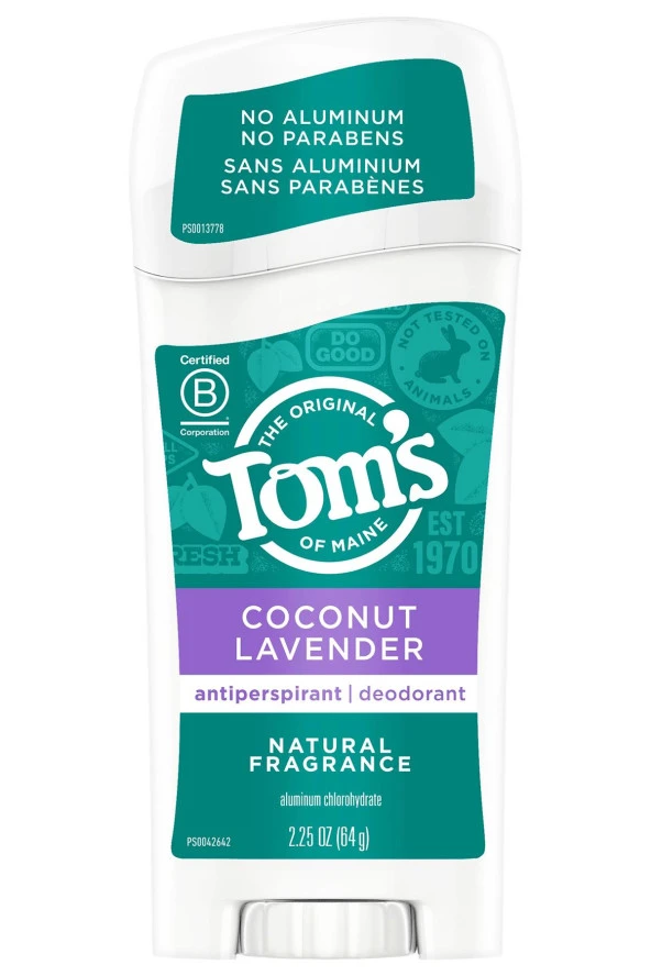 Toms Of Maine Coconut Lavender Antiperspirant Stick Deodorant 64GR