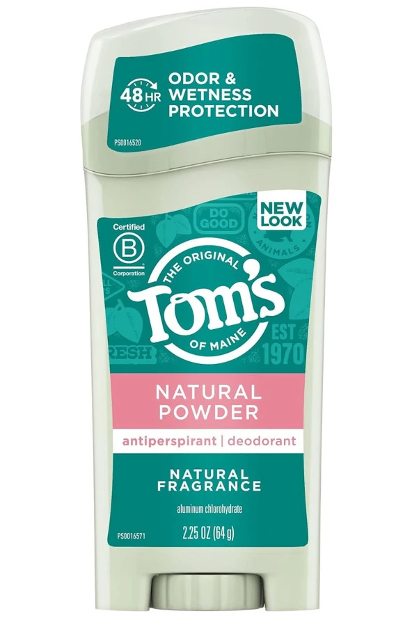 Toms Of Maine Natural Powder Antiperspirant Stick Deodorant 64GR