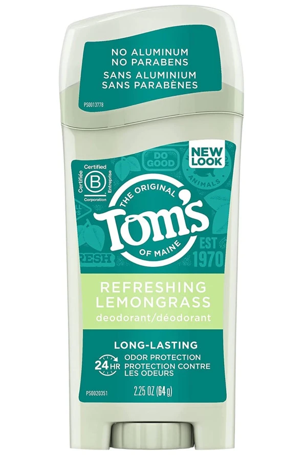 Toms Of Maine Refreshing Lemongrass Stick Deodorant 64GR