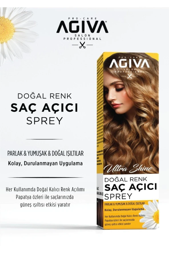 Agiva Wax Ultra Shine Doğal Renk Saç Açıcı Sprey 150ml