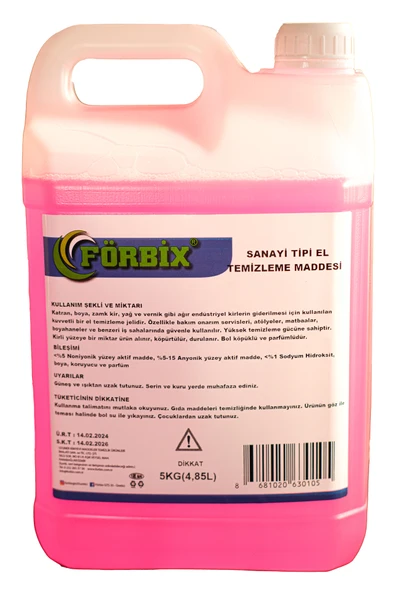 FORBİX ENDÜSTRİYEL EL TEMİZLEME MADDESİ 5 KG