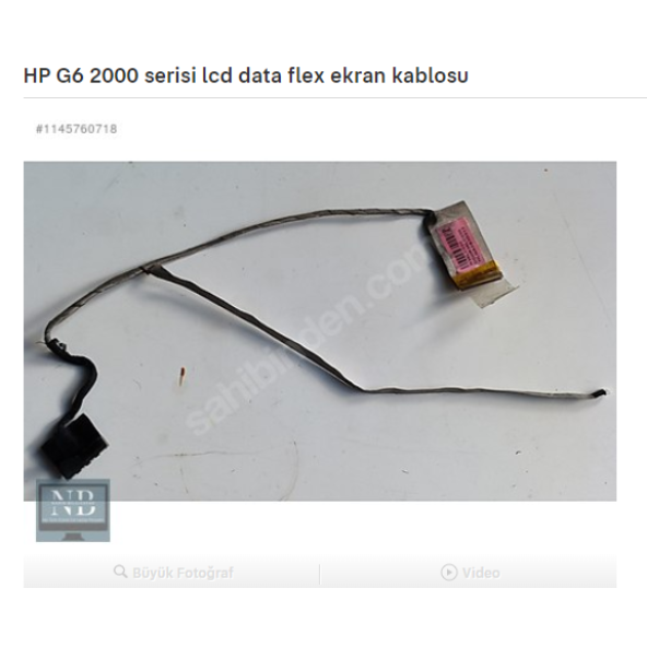 Hp G6-2000 G6-2100 G6-2200 SERİSİ LCD DATA FLEX KABLO