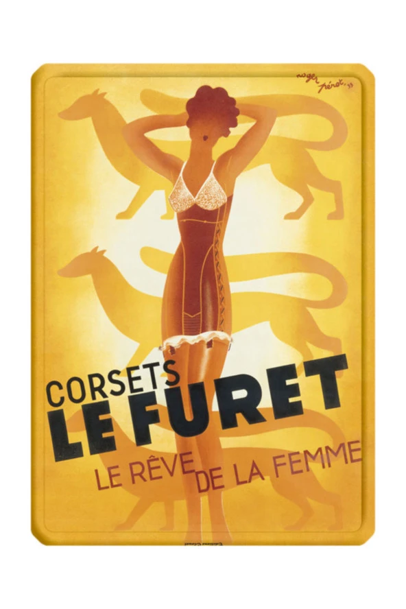 Metal Poster  Corset Le Furet 15X21