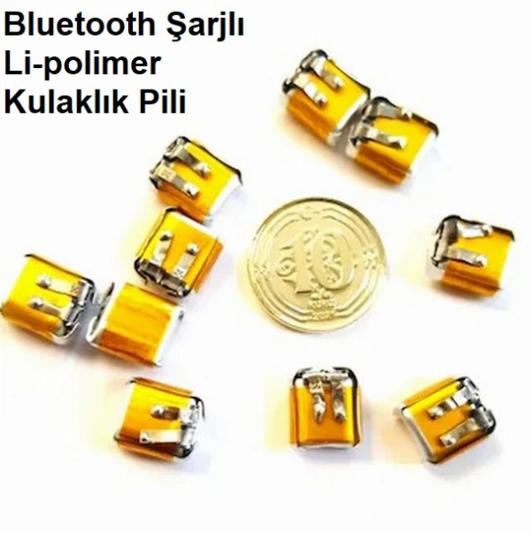 Day Bluetooth Kulaklık Pili Mp3 4 5 40 mah Şarjlı Li-polimer ölçüler : 9mmx9mmx4mm