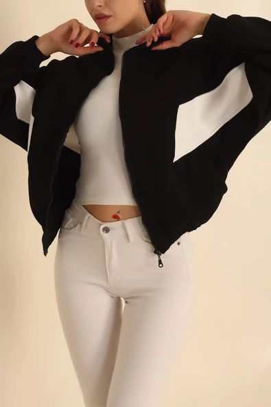 Gömlek yaka & Parçali Fermuarlı Polar - 5