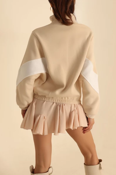 Gömlek yaka & Parçali Fermuarlı Polar - 2