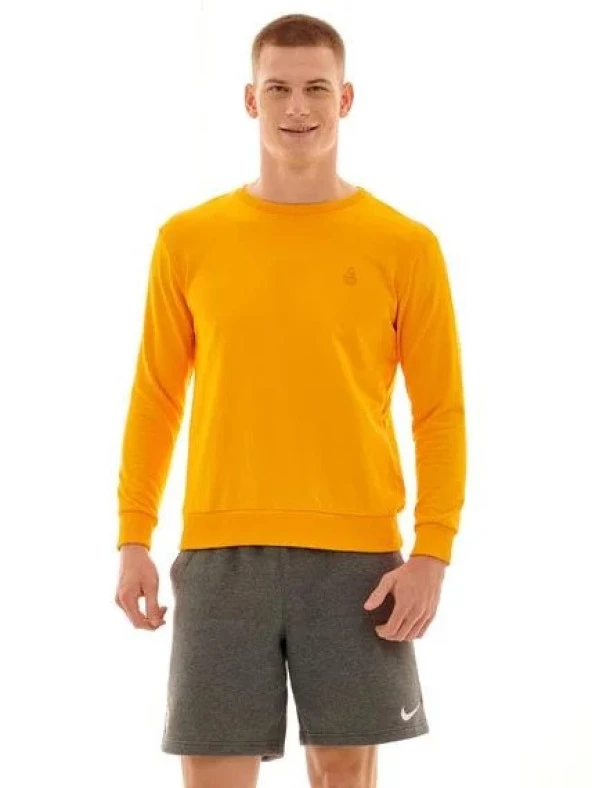 Galatasaray Lisanslı Erkek Basic Sarı Sweatshirt