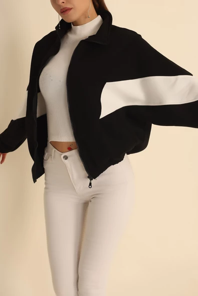 Gömlek yaka & Parçali Fermuarlı Polar - 7