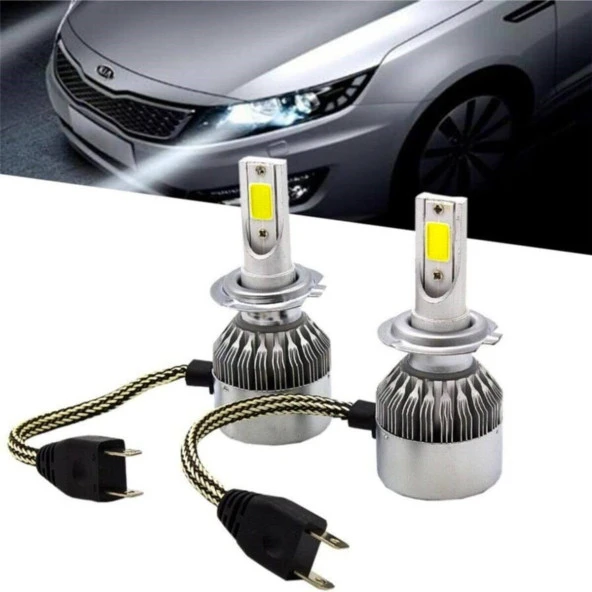 Zenon H7 Led Xenon 55 Watt 11000lm 6500k Far Ampülü Led Işık Beyaz Renk Işık C-6