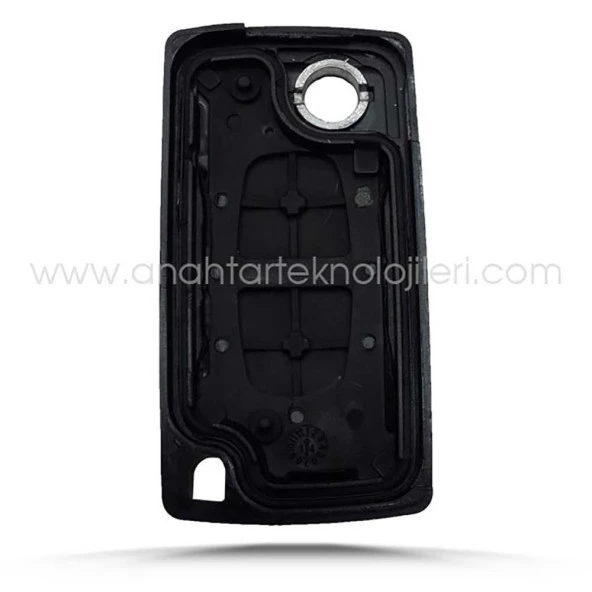 PEUGEOT 307 2001-2009 2 Buton Pil Yataksız Sustalı Boş Kap Oto Kumanda Kabı - 4