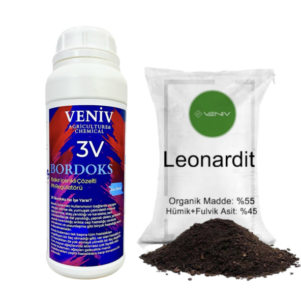 3V Bordoks Hazır Bordo Bulamacı 1L- Bakır İçerikli+ 1 kg Leonardit