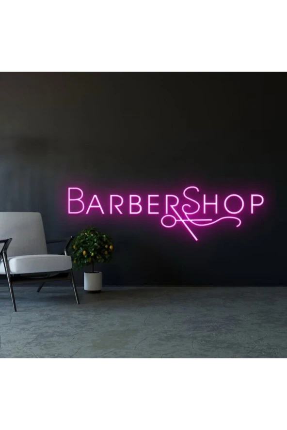BARBER SHOP Yazılı ve Şekilli Neon Tabela