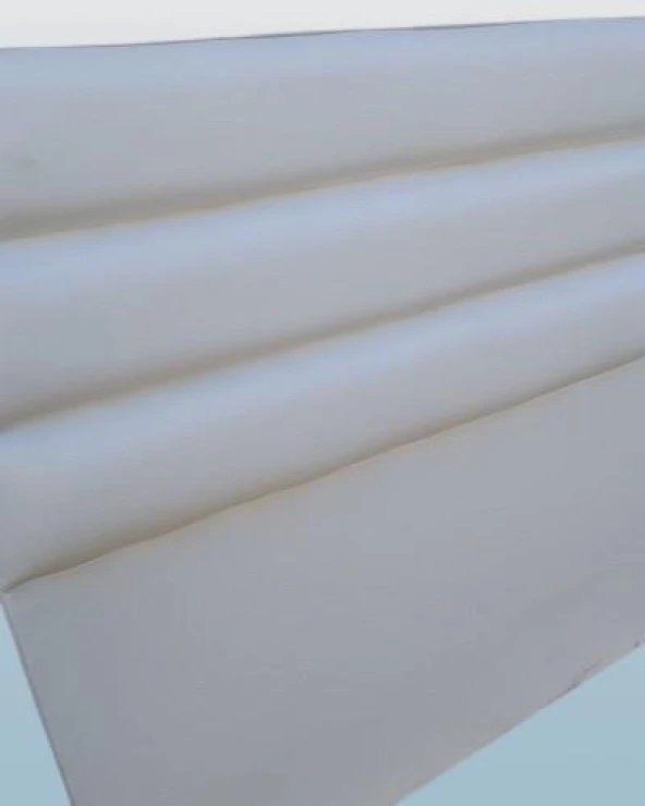 Başlık 90333 DK Çift Kişi 50 Model Suni Deri Beyaz Kumaş Dolgun Dilimli El Yapım - 4