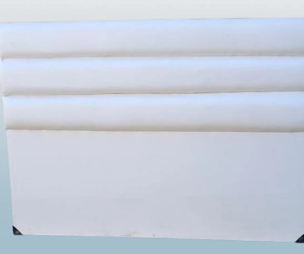 Başlık 90333 DK Çift Kişi 50 Model Suni Deri Beyaz Kumaş Dolgun Dilimli El Yapım - 6