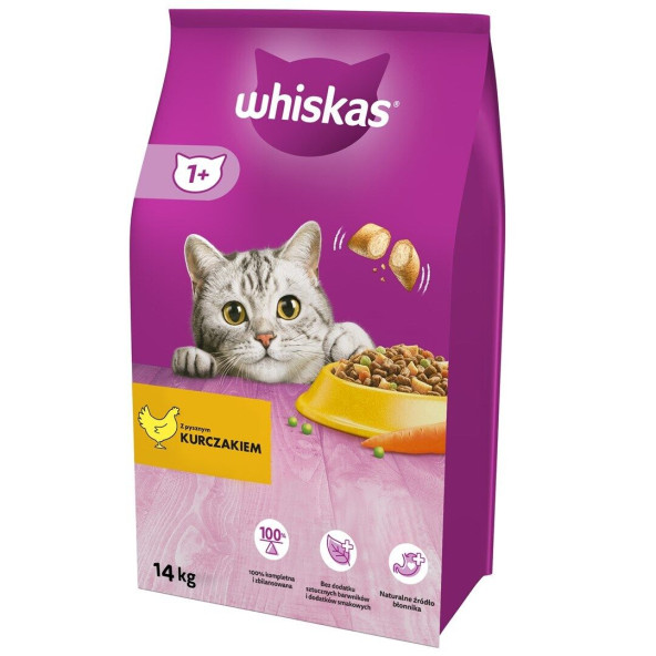 Whiskas Tavuk Etli ve Sebzeli Yetişkin Kedi Maması 14 Kg