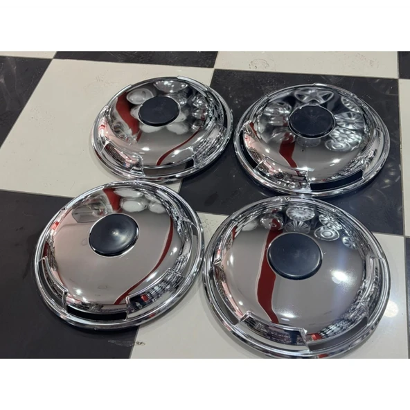 UNİVERSAL 16 İNÇ KROM ÖN-ARKA JANT KAPAĞI 4 ADET KAPAK BOMBELİ - 6
