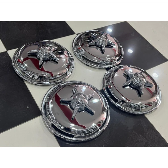 UNİVERSAL 16 İNÇ KROM ÖN-ARKA JANT KAPAĞI 4 ADET KAPAK 4 ADET 5 KOLLU JANT APARAT - 5