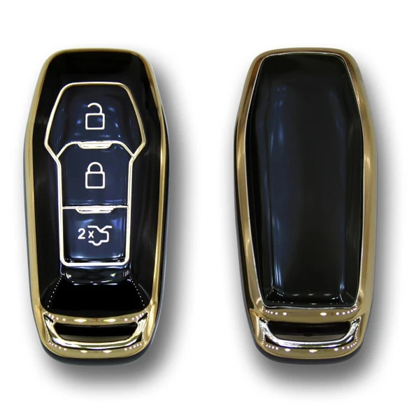 FORD Mondeo 14+ Smart Siyah Oto Anahtar Kumanda kabı Kılıfı Oto Anahtarlık - Resim 3