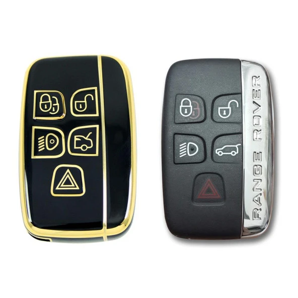 Land Rover Range Rover 2012-2018 Arası Siyah Oto Anahtar Kumanda Kabı Kılıf Oto Anahtarlık - 2