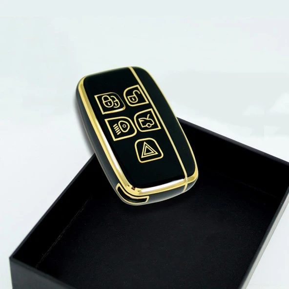 Land Rover Range Rover 2012-2018 Arası Siyah Oto Anahtar Kumanda Kabı Kılıf Oto Anahtarlık - 5