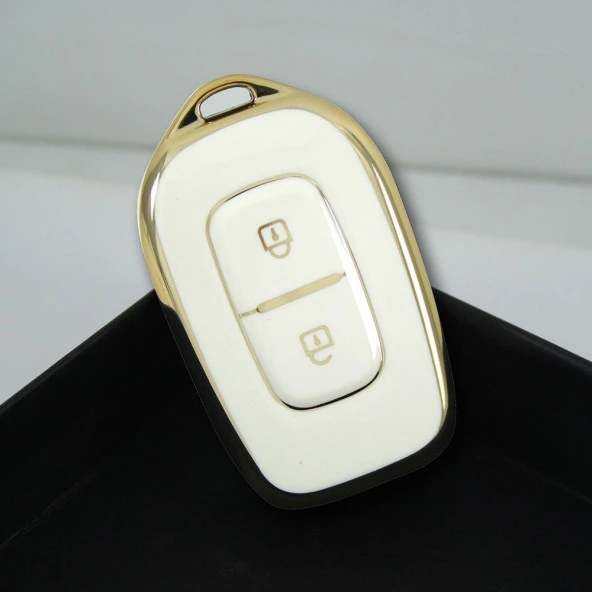 Renault Symbol 12-18 Dacia Sandero 2 Buton Beyaz Oto Anahtar Kumanda Kabı Kılıfı Oto Anahtarlık - 5