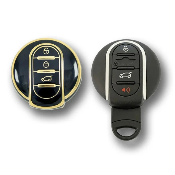 MINI F Serisi FEM Sistem Smart Siyah Oto Anahtar Kumanda Kabı Kılıf Oto Anahtarlık - 2