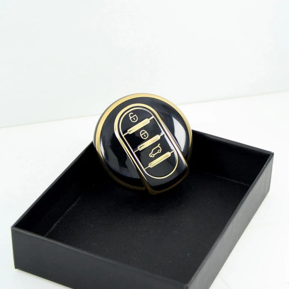 MINI F Serisi FEM Sistem Smart Siyah Oto Anahtar Kumanda Kabı Kılıf Oto Anahtarlık - 5