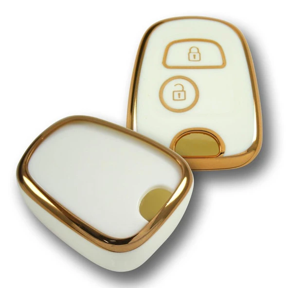 Peugeot 206 106 Partner Citroen C1 Beyaz Oto Anahtar Kumanda Kabı Kılıfı Oto Anahtarlık - Resim 3