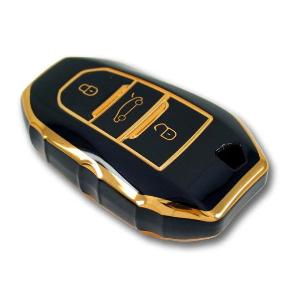 Peugeot 5008 3008 Citroen C3 C4 Smart Siyah Oto Anahtar Kumanda Kabı Kılıfı Oto Anahtarlık - Resim 4