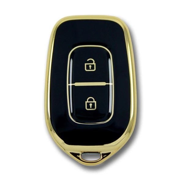 Renault Symbol 12-18 Dacia Sandero 2 Buton Siyah Oto Anahtar Kumanda Kabı Kılıfı Oto Anahtarlık