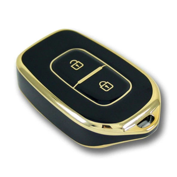 Renault Symbol 12-18 Dacia Sandero 2 Buton Siyah Oto Anahtar Kumanda Kabı Kılıfı Oto Anahtarlık - Resim 4