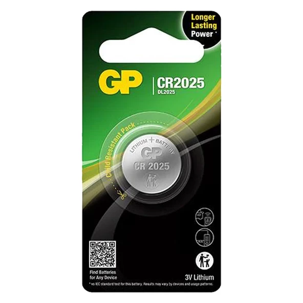 GP BATTERIES CR2025 3V Lithium Pil Baskül Tartı Hesap Mekinesi Oyuncak Kumanda Pili Para Pil 1 Adet - 2