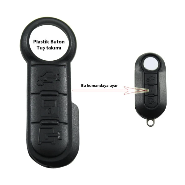 Fıat Doblo Ducato 500 Plastik Buton Kumanda Kabı Butonu Araba Anahtar basma butonu - 2