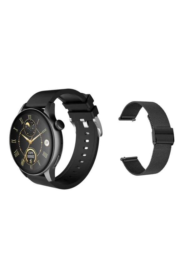 Oppo A95 Uyumlu Kadınlar İçin Mini Akıllı Saat Konuşma Özellikli -Kordon Hediyeli ürün görseli