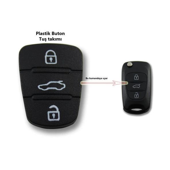HYUNDAI Bagaj Plastik Buton 5li Pk. - 2