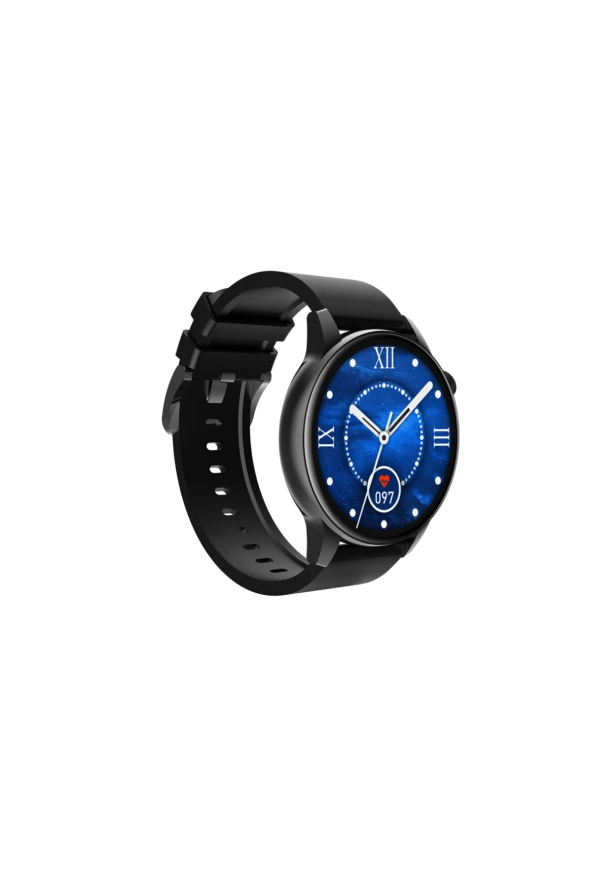 Apple iPhone 12 mini Uyumlu Kadınlar İçin Mini Akıllı Saat Konuşma Özellikli -Kordon Hediyeli - Resim 2