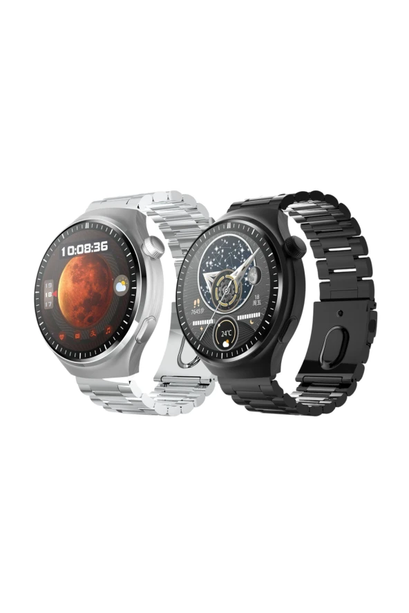 Omix X700 Uyumlu Akıllı Saat Konuşma Özellikli GS4 Pro Kordon Hediyeli - Resim 2