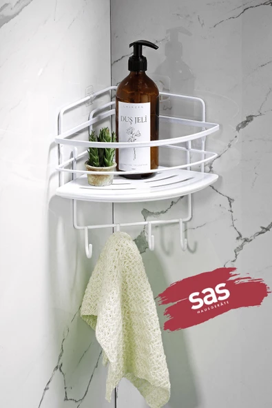 Yapışkanlı Ömür Boyu Paslanmaz Kristal Ayarlanabilir Raf Banyo Düzenleyici Şampuanlık LK-01 BBBK